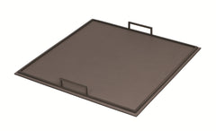 Defile Leather-Covered Metal Tray with Handles Square Large