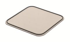 Rossini Leather-Covered Metal Tray Square M Chrome