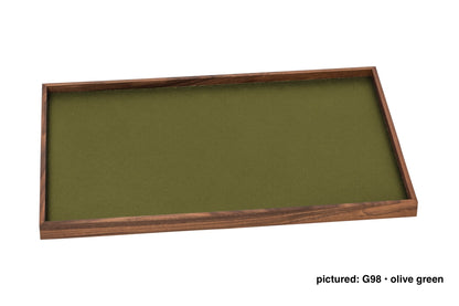 Phorma Wood Tray, Rectangular with Leather Lining