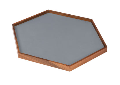 Giobagnara | Phorma Tray: Leather-lined wood tray in square and rectangular shapes with multiple sizes | Decor / Valet Trays | 2Jour Concierge, your luxury lifestyle shop | luxury decorative storage, premium trays for expensive interiors, office desks, sideboards, and coordinated room settings