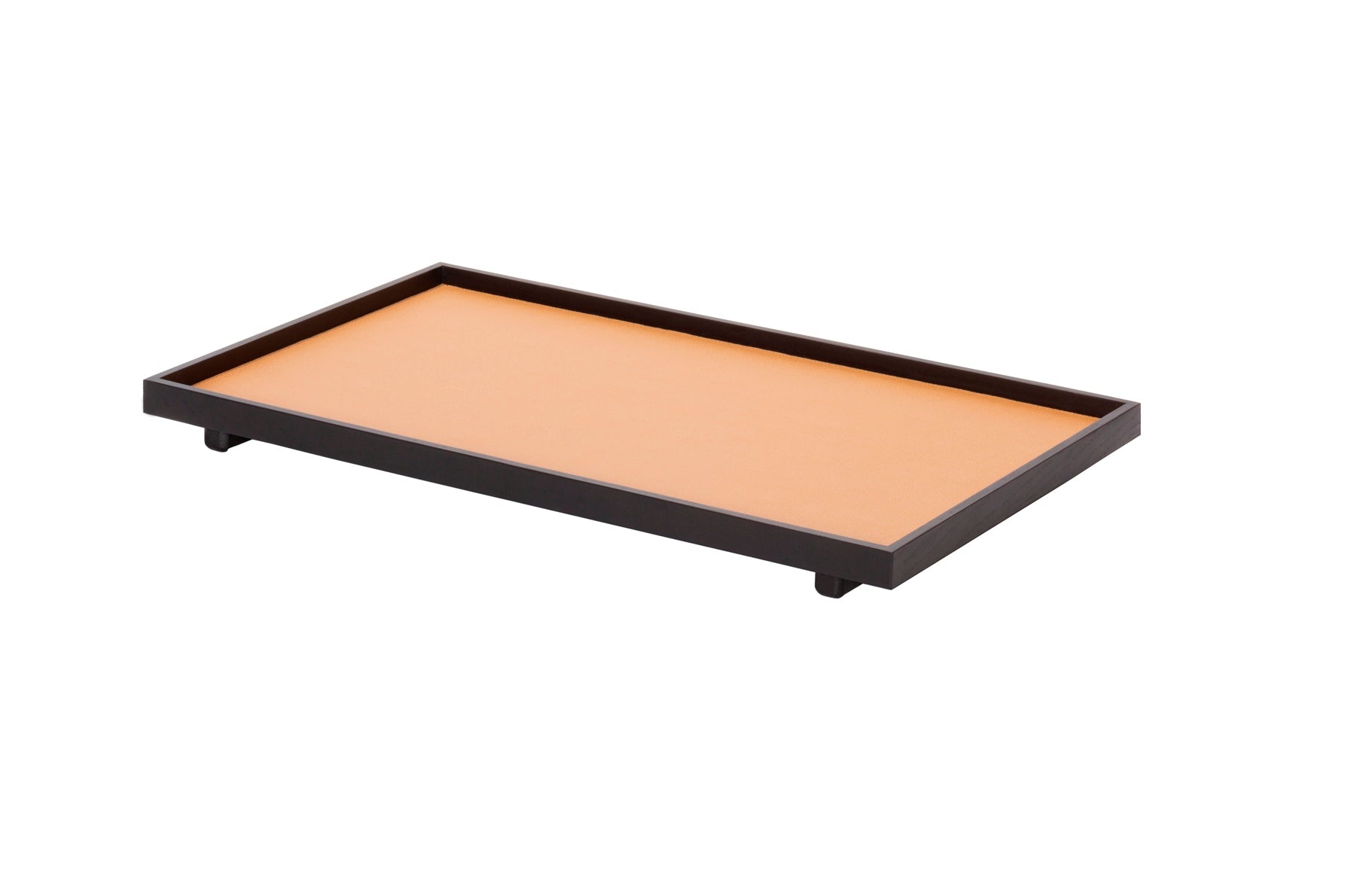 Giobagnara Jeremy Tray | Wood structure with fine leather inserts, available in various finishes | Home Decor and Serveware | 2Jour Concierge, your luxury lifestyle shop