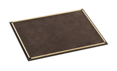 Campo Leather-Covered Tray with Metal Frame, Rectangular M
