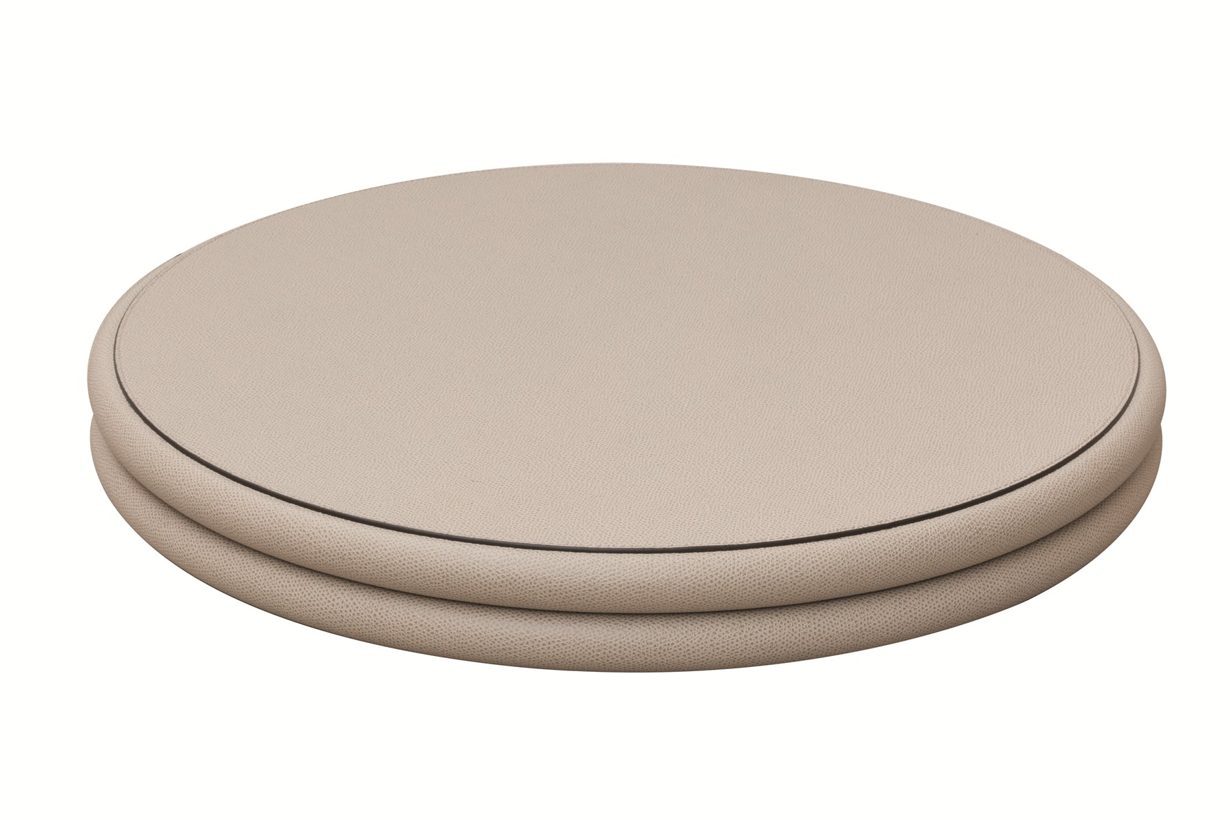 Giobagnara Scala Lazy Susan | Round tray composed of two thick layers of wood upholstered with leather | Elegant and functional design | Home Decor and Serveware | 2Jour Concierge, your luxury lifestyle shop