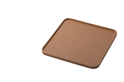 Arcobaleno Leather-Covered Tray Square Rounded L