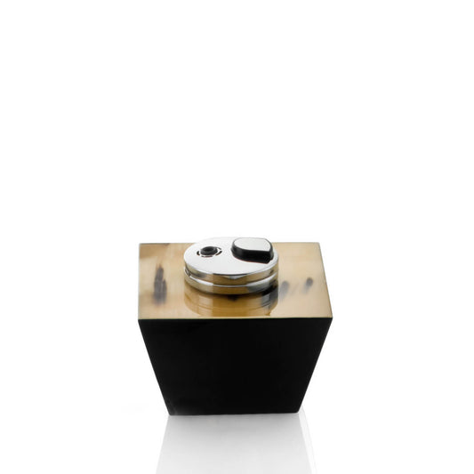 Bacco Lighter by Arcahorn | Lighter made of dark horn and wood with a lacquered black gloss finish. Chromed brass lighter liner included | Home Decor and Lighters | 2Jour Concierge, your luxury lifestyle shop