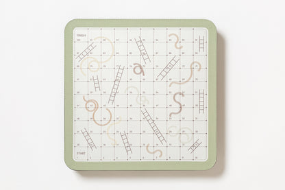 Giobagnara Delos Snakes & Ladders Game Set | Leather-Covered Wood Structure with Printed Leather Playing Field | Metal Playing Pieces Included | Stylish and Entertaining Game Set | Explore a Range of Luxury Board Games, Classic Games, and Gift Games at 2Jour Concierge, #1 luxury high-end gift & lifestyle shop