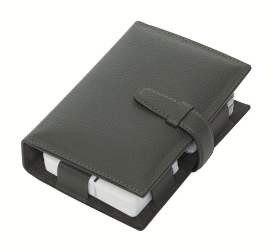 Jolly Padded Leather Playing Card Holder with Suede and Leather Lining