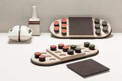 Tivoli Marble Field Tic Tac Toe Set with Metal Pieces