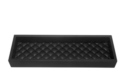 Febe Diamonds Leather Valet Tray Long Rectangular