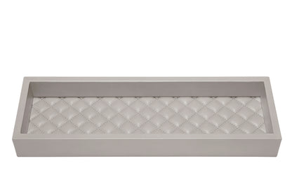Febe Diamonds Leather Valet Tray Long Rectangular