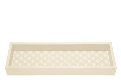 Febe Diamonds Leather Valet Tray Long Rectangular