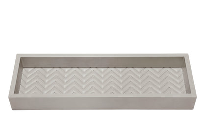 Riviere Febe Long Rectangular Valet Tray | Leather tray with various padded interior linings (handwoven, quilted diamonds, or quilted herringbone) and bamboo trim | Small bamboo handles | Home Decor and Serveware | 2Jour Concierge, your luxury lifestyle shop