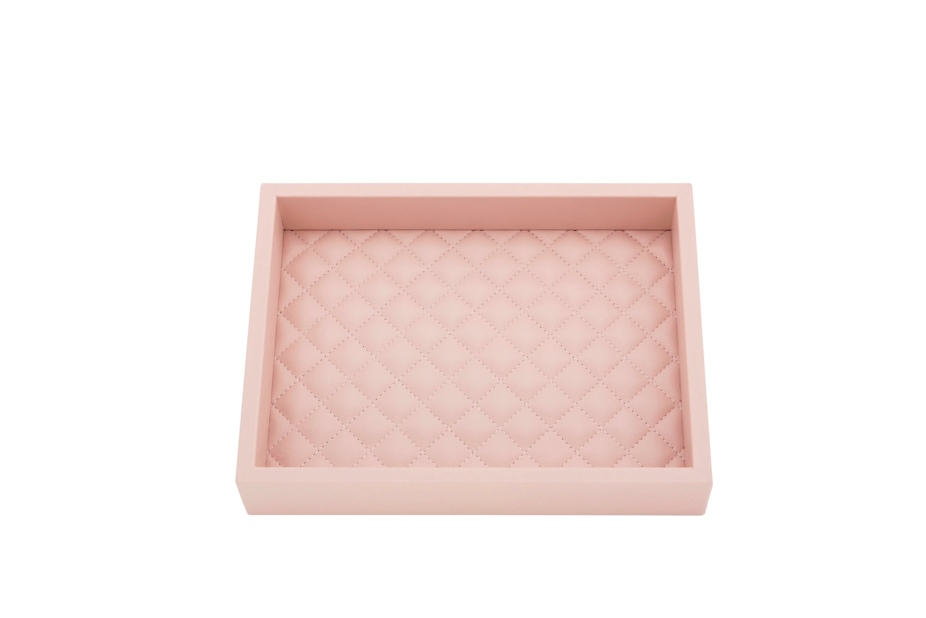 Riviere Febe Diamonds Rectangular Valet Tray | Leather Tray | Quilted Diamonds Padded Lining | Perfect for Yacht Decor | Available at 2Jour Concierge, #1 luxury high-end gift & lifestyle shop