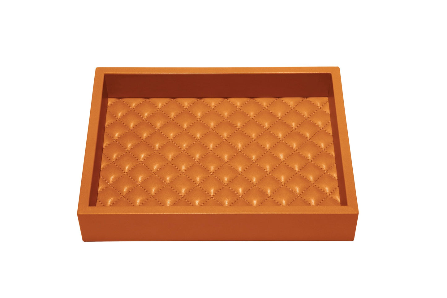 Riviere Febe Leather | Valet Trays: Leather trays with quilted or woven padded lining in various patterns and shapes | Decor / Valet Trays | 2Jour Concierge, your luxury lifestyle shop | luxury interiors, home organization, refined lifestyle, designer trays, handcrafted décor