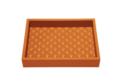 Riviere Febe Leather | Valet Trays: Leather trays with quilted or woven padded lining in various patterns and shapes | Decor / Valet Trays | 2Jour Concierge, your luxury lifestyle shop | luxury interiors, home organization, refined lifestyle, designer trays, handcrafted décor