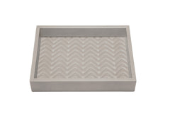 Febe Leather Quilted Herringbone Valet Tray Rectangular