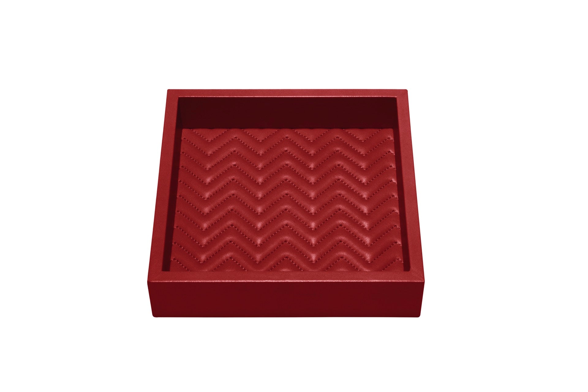 Riviere Febe Leather | Valet Trays: Leather trays with quilted or woven padded lining in various patterns and shapes | Decor / Valet Trays | 2Jour Concierge, your luxury lifestyle shop | luxury interiors, home organization, refined lifestyle, designer trays, handcrafted décor