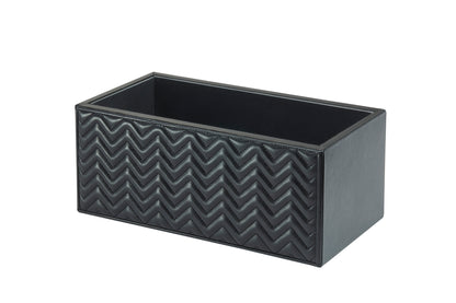 Riviere Scilla Quilted Herringbone Leather Storage Basket | Multi-purpose Container Box | Quilted Herringbone Padded Leather | Perfect for Yacht Decor | Explore a Range of Luxury Home Accessories at 2Jour Concierge, #1 luxury high-end gift & lifestyle shop
