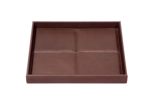 Riviere Eva Classic Rectangular Valet Tray | Leather Tray | Stitched Padded Lining | Ideal for Yacht Decor | Available at 2Jour Concierge, #1 luxury high-end gift & lifestyle shop