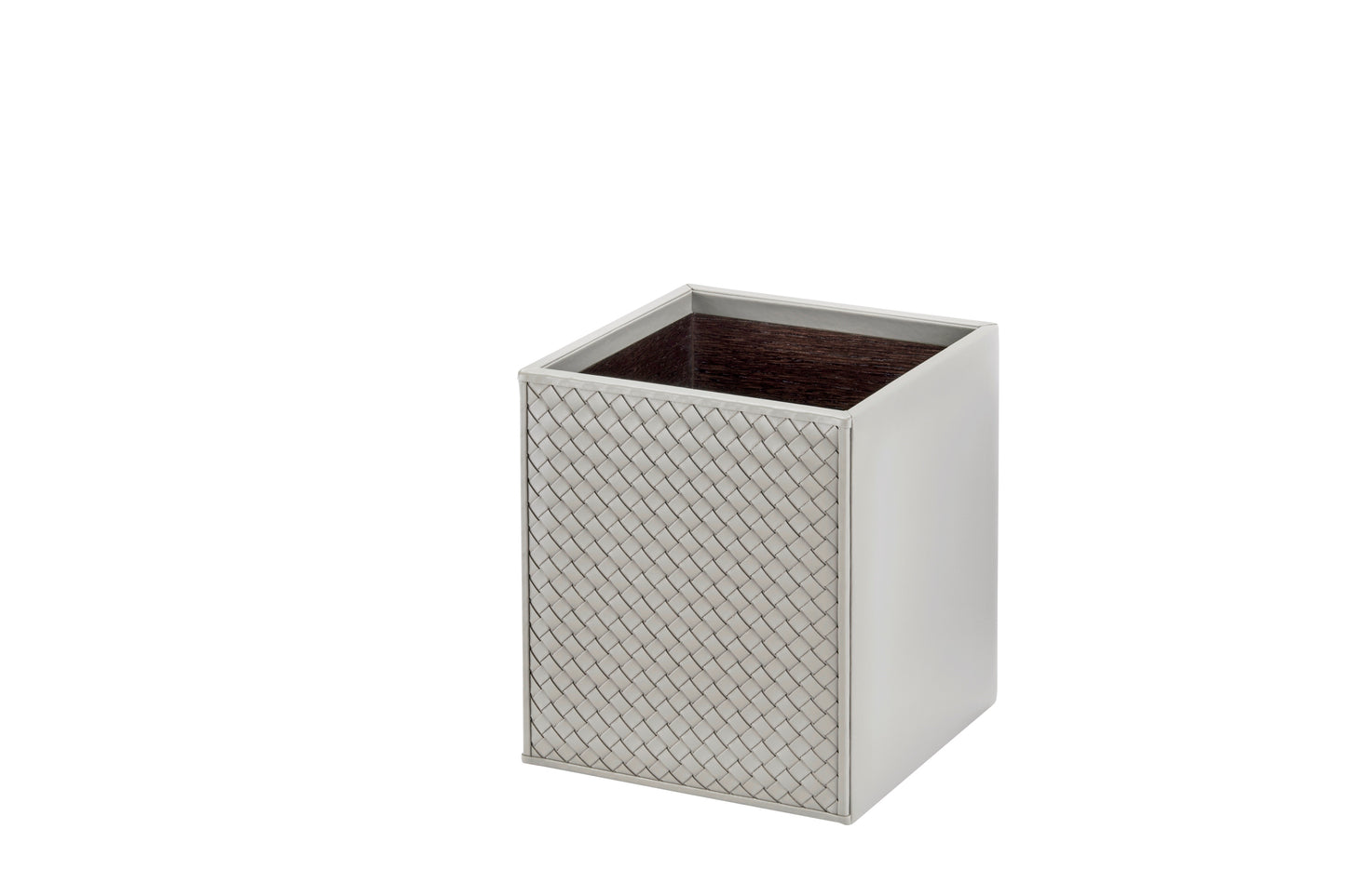 Riviere Ivo Handwoven Leather-Covered Wastepaper Bin | Exquisite Craftsmanship and Design | Elevate Your Workspace with Luxury and Style | Available at 2Jour Concierge, #1 luxury high-end gift & lifestyle shop