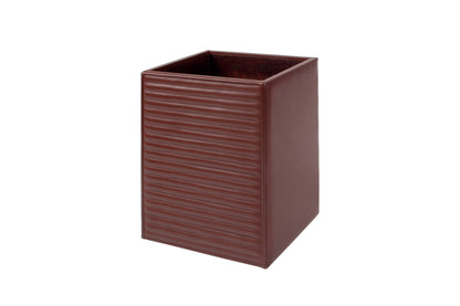 Riviere Ivo Lines Leather Wastepaper Bin | Luxury Home Accessories, Elegant Waste Disposal & Decorative Items | 2Jour Concierge, #1 luxury high-end gift & lifestyle shop