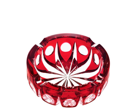 Ambassadeur Ashtray by Saint-Louis | The Ambassadeur ashtray, which can also be used as a change-tray or decorative object, is available in clear, red, green, and sky blue crystal to complement any decor. Blown and cut at Saint-Louis-lès-Bitche in Moselle, France. | Home Decor and Accessories | 2Jour Concierge, your luxury lifestyle shop