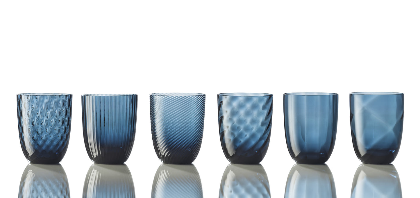 Idra Textured Murano Glass Tumbler, Set of 6