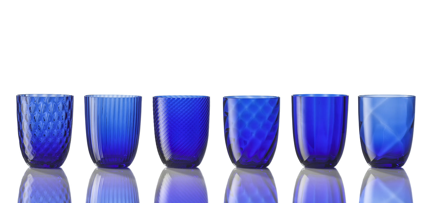 Idra Textured Murano Glass Tumbler, Set of 6