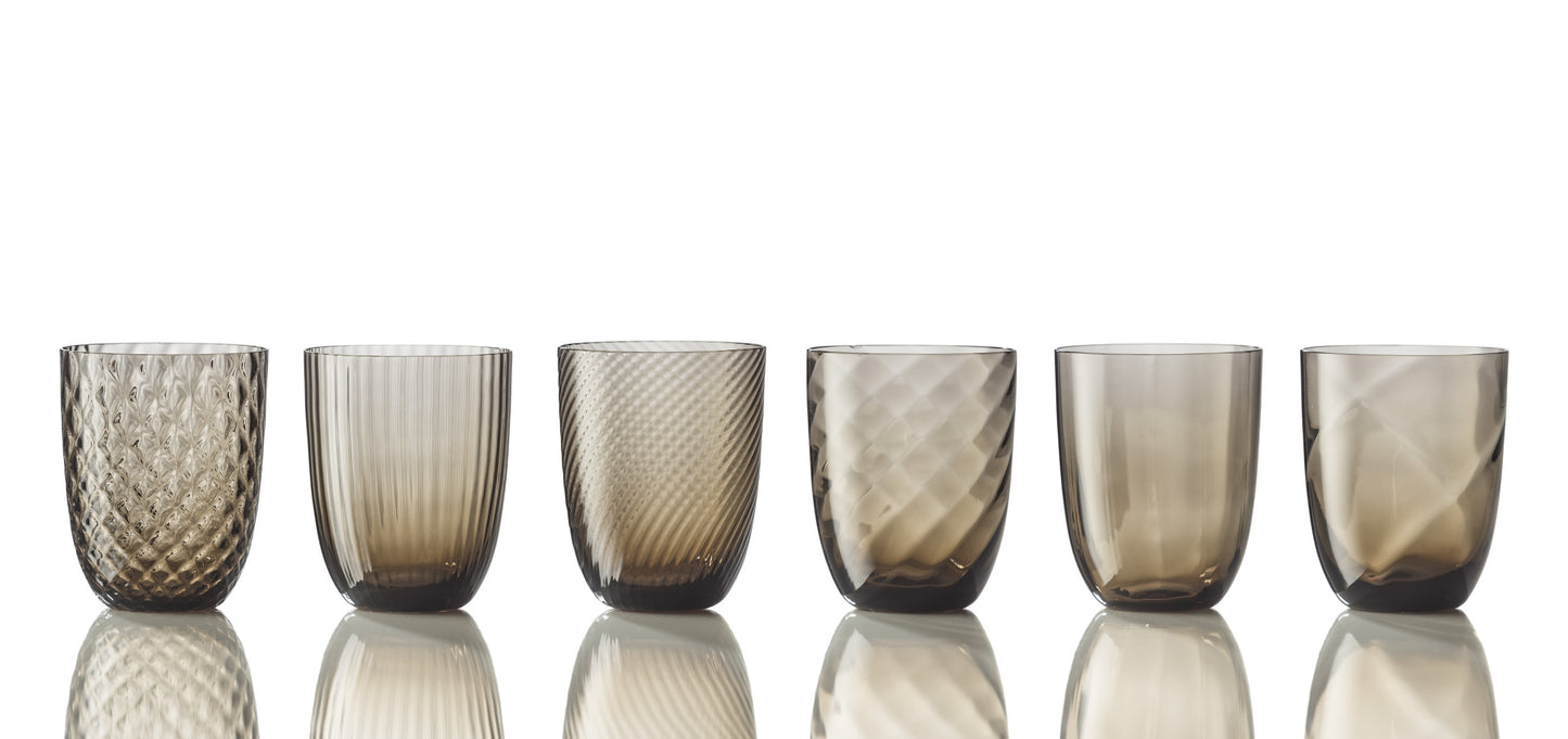 Idra Textured Murano Glass Tumbler, Set of 6