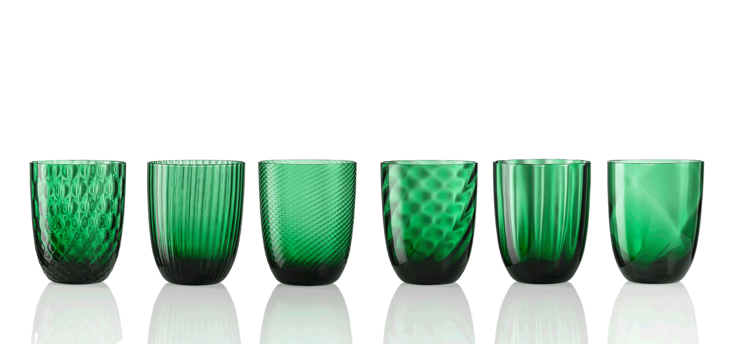 Idra Textured Murano Glass Tumbler, Set of 6