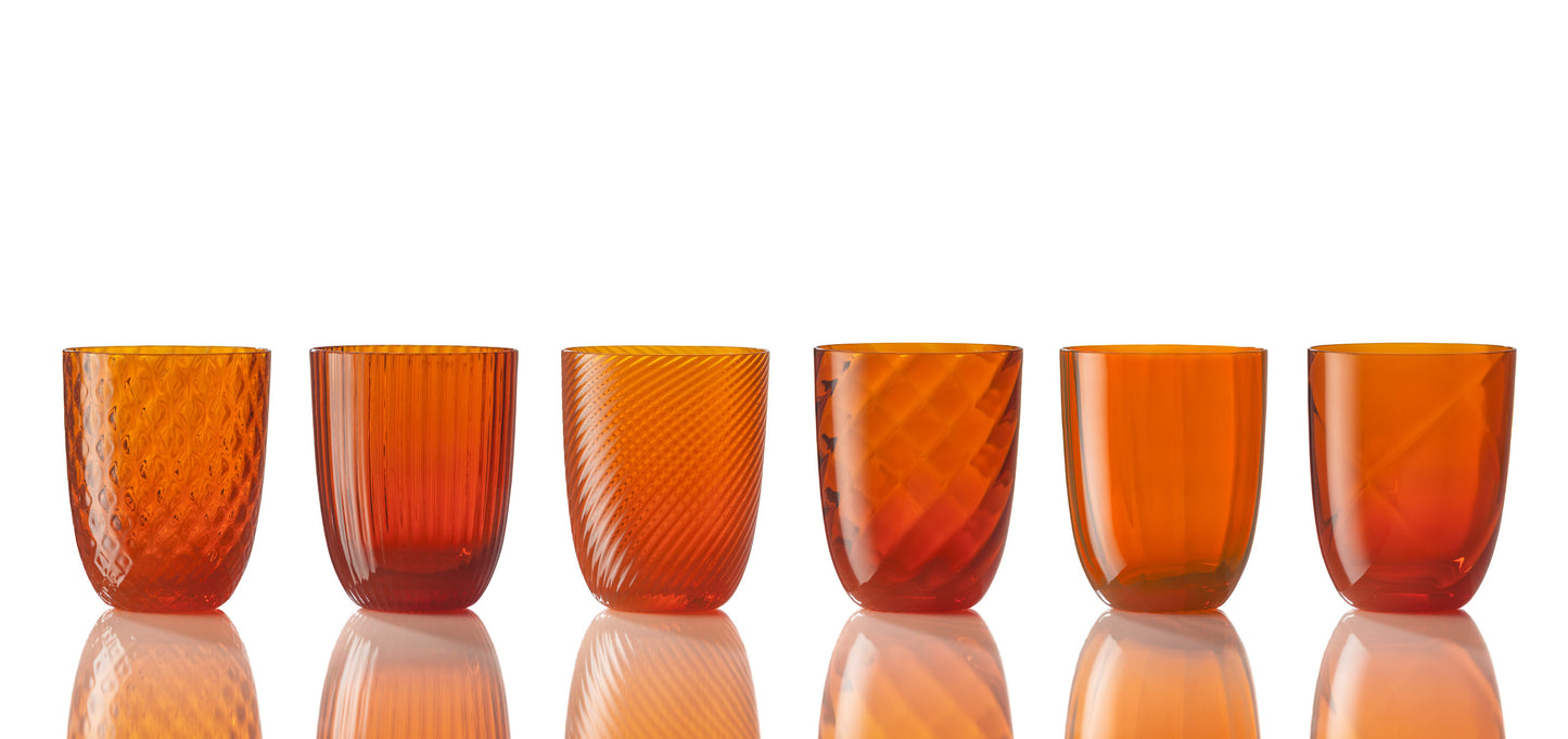 Idra Textured Murano Glass Tumbler, Set of 6