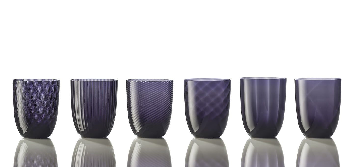 Idra Textured Murano Glass Tumbler, Set of 6