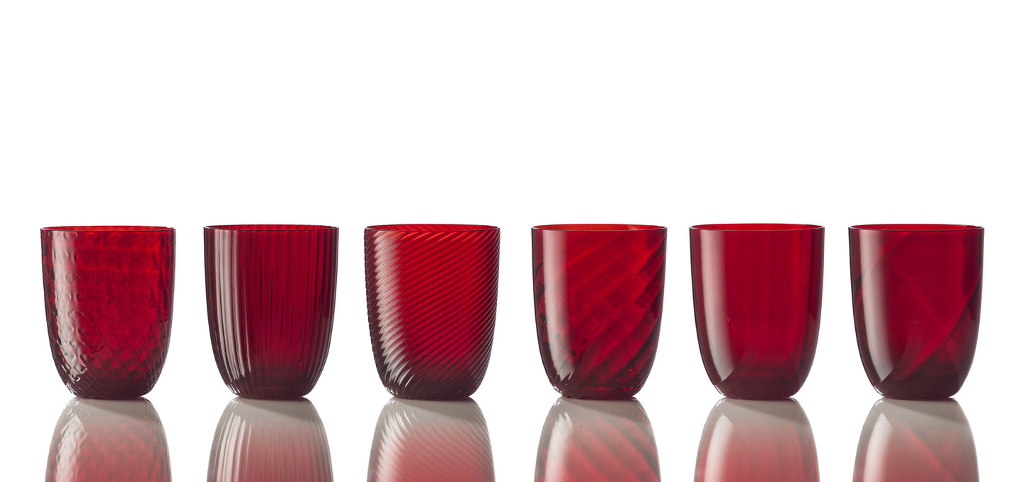 Idra Textured Murano Glass Tumbler, Set of 6