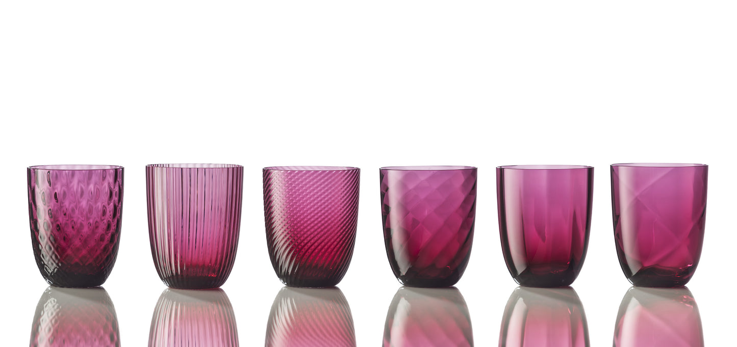 Idra Textured Murano Glass Tumbler, Set of 6