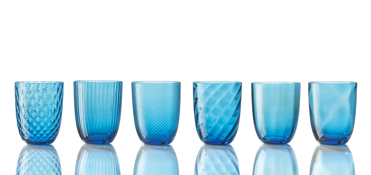 Idra Textured Murano Glass Tumbler, Set of 6