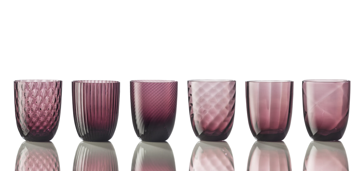 Idra Textured Murano Glass Tumbler, Set of 6