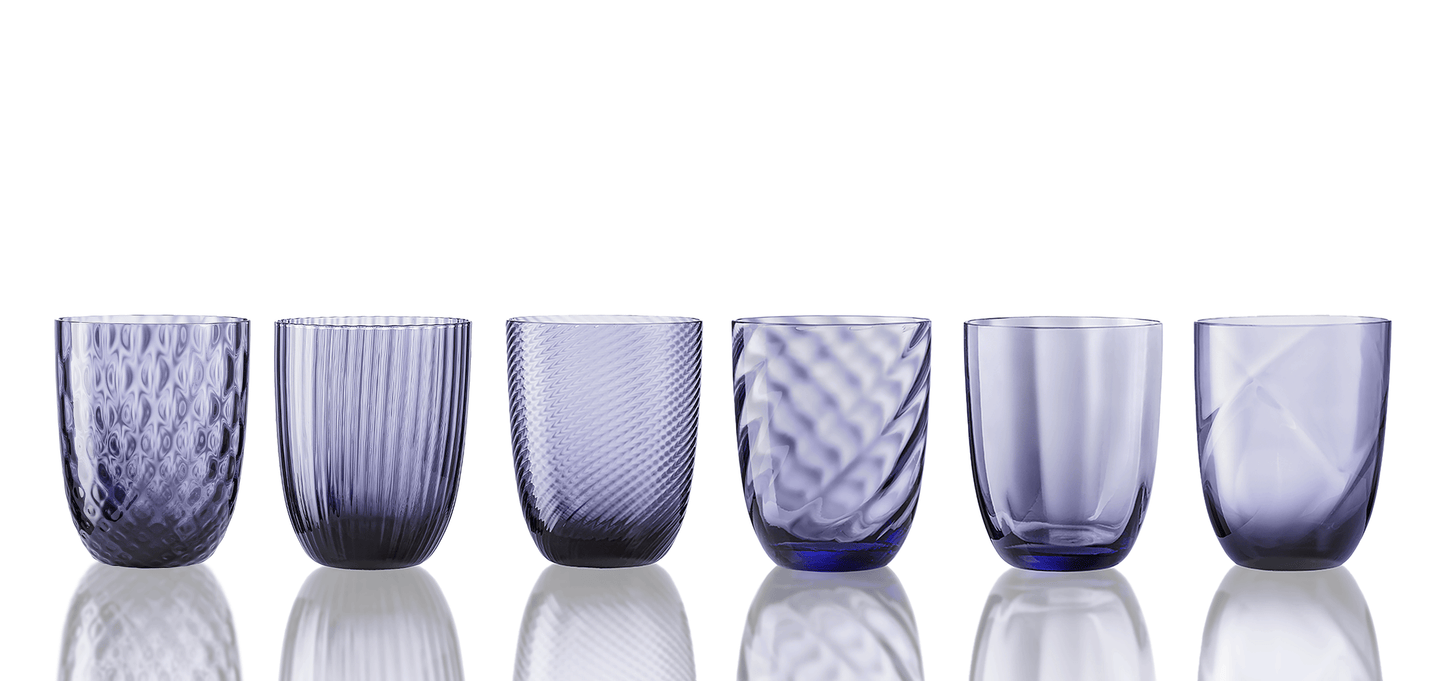 Idra Textured Murano Glass Tumbler, Set of 6