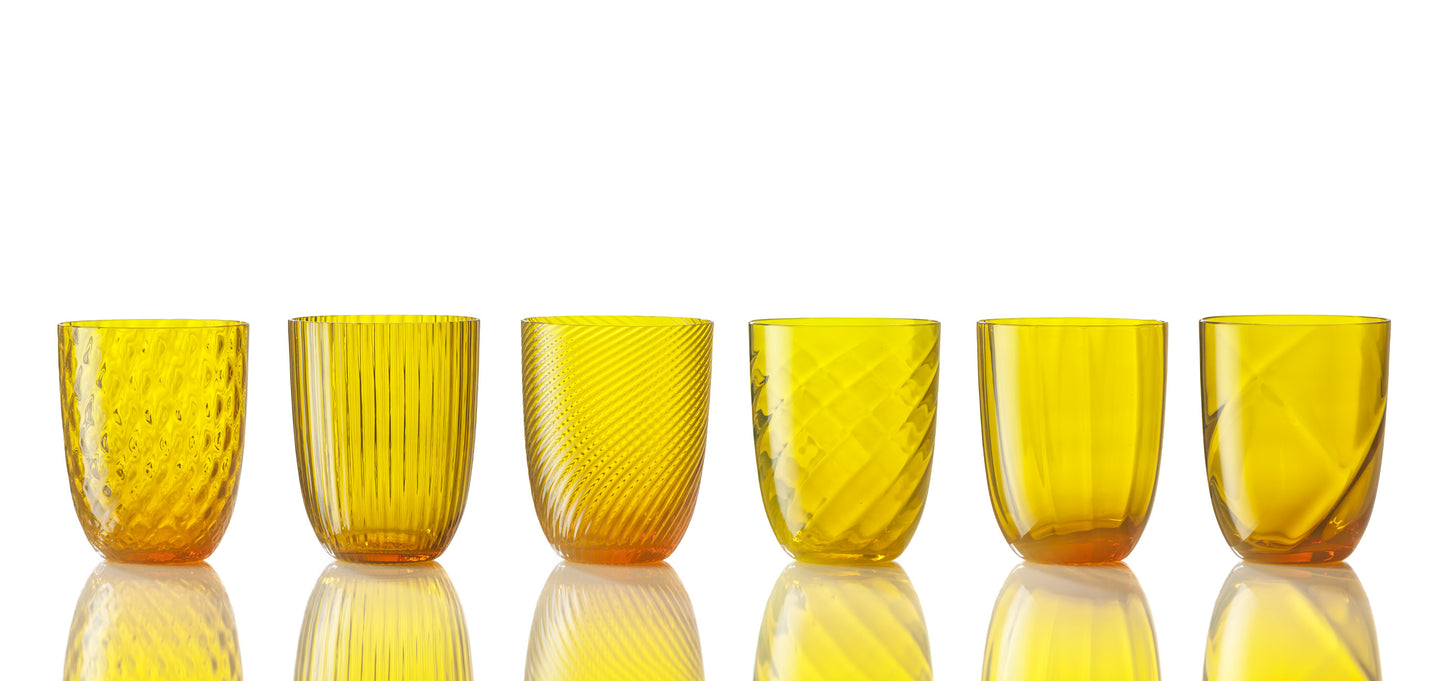 Idra Textured Murano Glass Tumbler, Set of 6