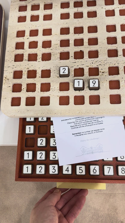 Delos Marble & Leather Sudoku Game Set