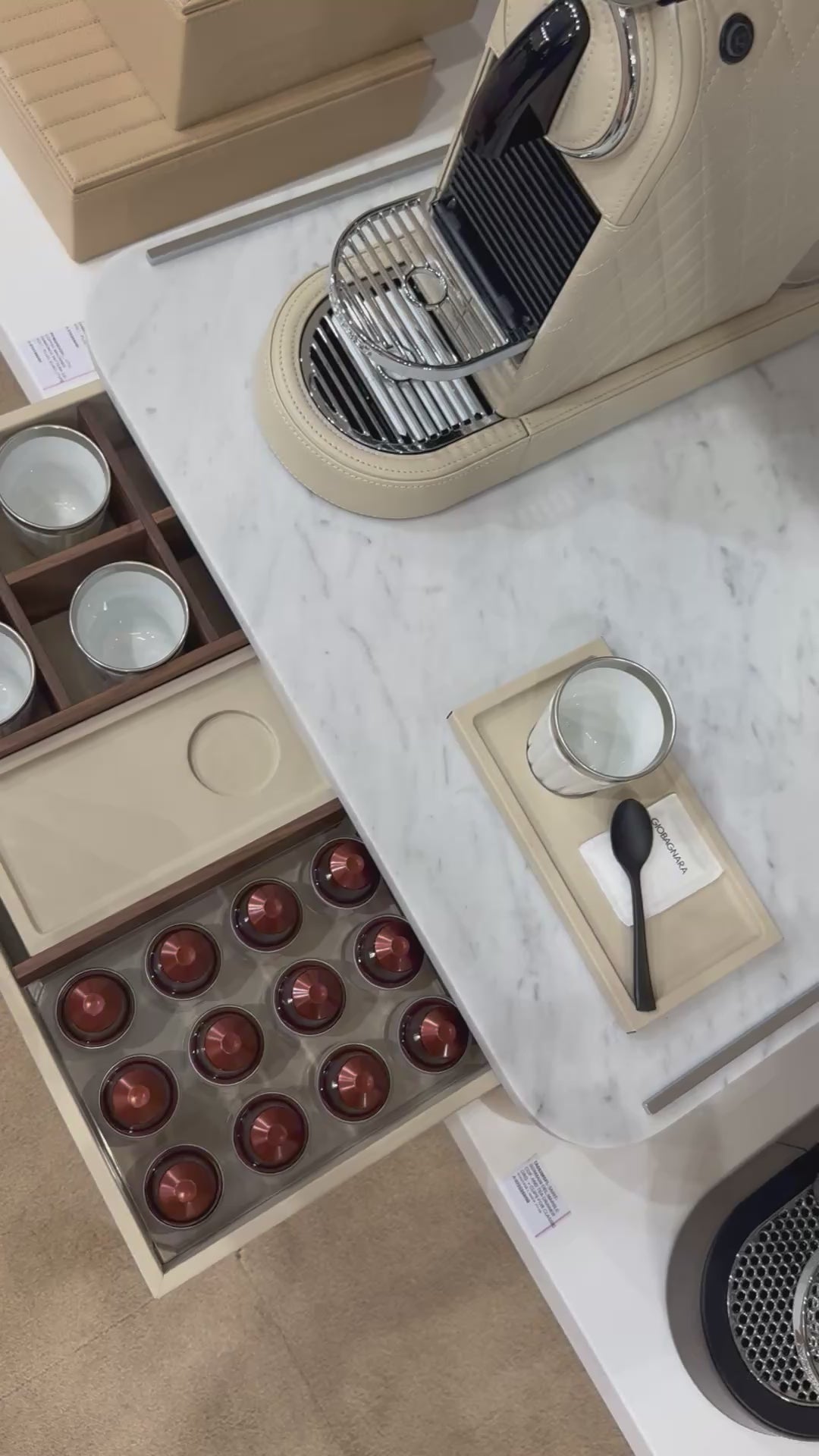 Saint-Germain Deluxe Leather-Covered Wood Coffee and Tea Drawer