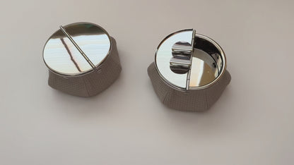 Laurence Windproof Brass & Leather Bean Bag Ashtray