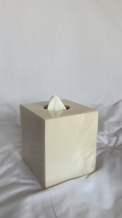 Bea Resin Tissue Box, Square
