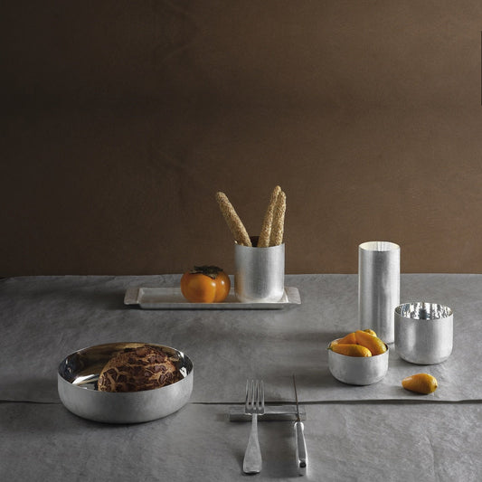 New York Silver-Plated Tray w Matt Textured Finish