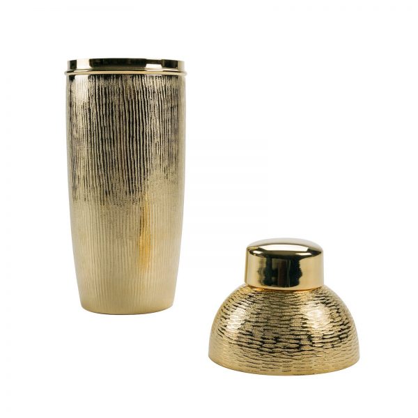Zanetto Corteccia Gold-Plated Cocktail Shaker | Exquisite Design, High-Quality Craftsmanship | Stylish Addition to Your Barware Collection | Explore a Range of Luxury Bar Accessories at 2Jour Concierge, #1 luxury high-end gift & lifestyle shop