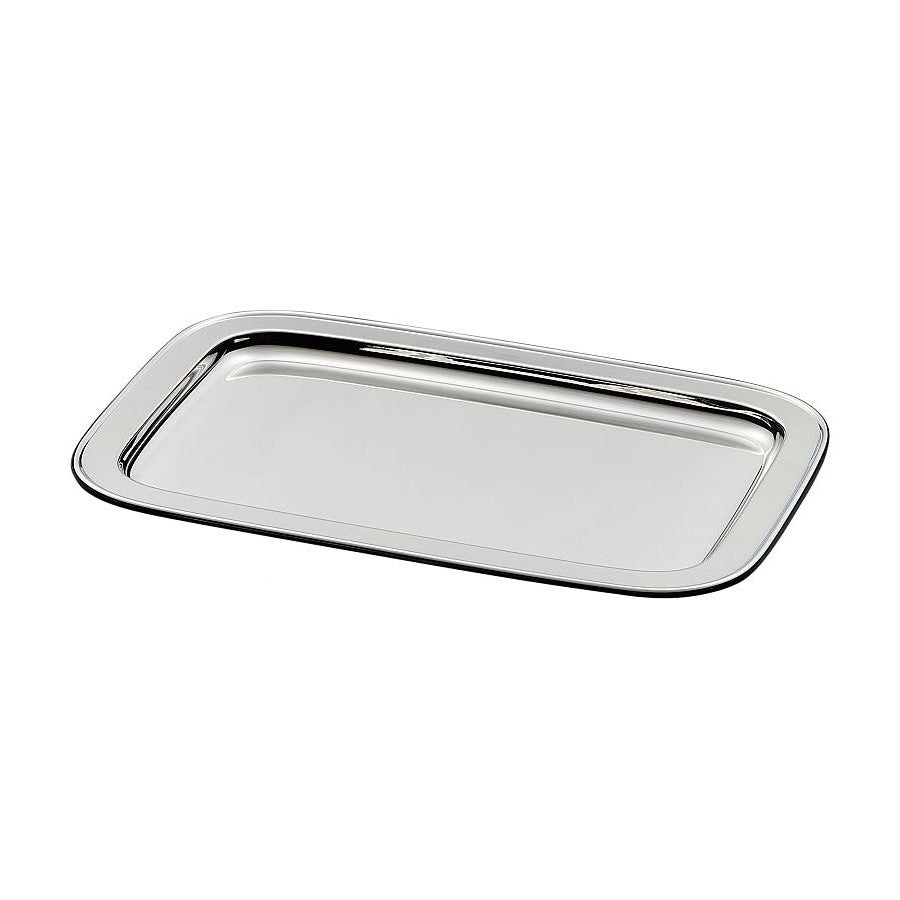 Italia Metal Tray by Zanetto | Smooth texture with shiny finish | Silver-plated | Available with or without handles | Shapes: oval, square, rectangular | Home Decor and Serveware | 2Jour Concierge, your luxury lifestyle shop






